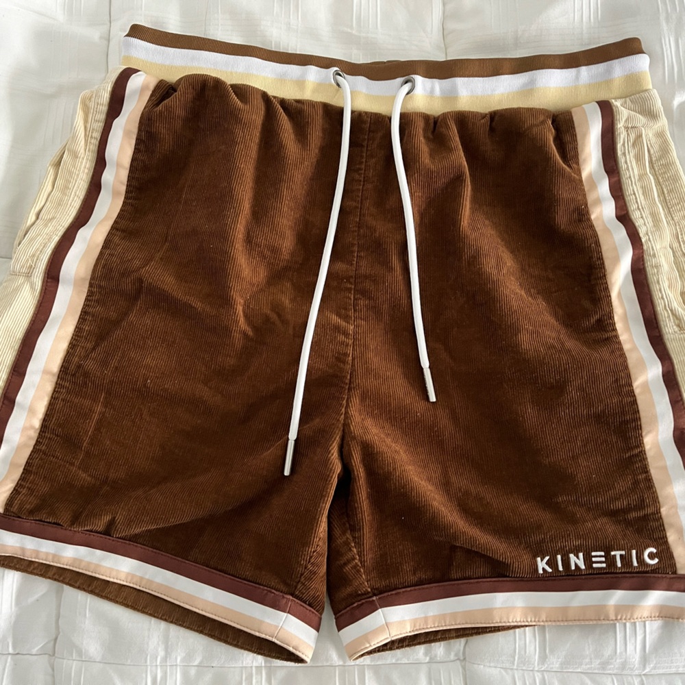 NWT Kinetic Kings Shorts LARGE Mens Pull On Elastic Waist Drawstring 100% Cotton